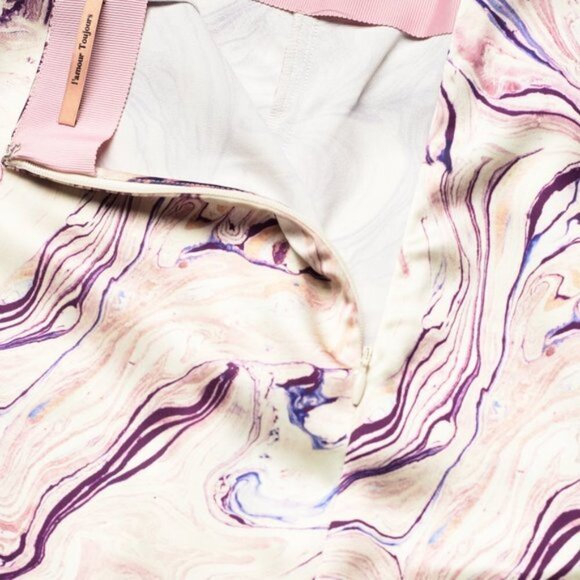 NWT Scotch & Soda satin-like abstract marble print A-line midi skirt, XS - Picture 6 of 10